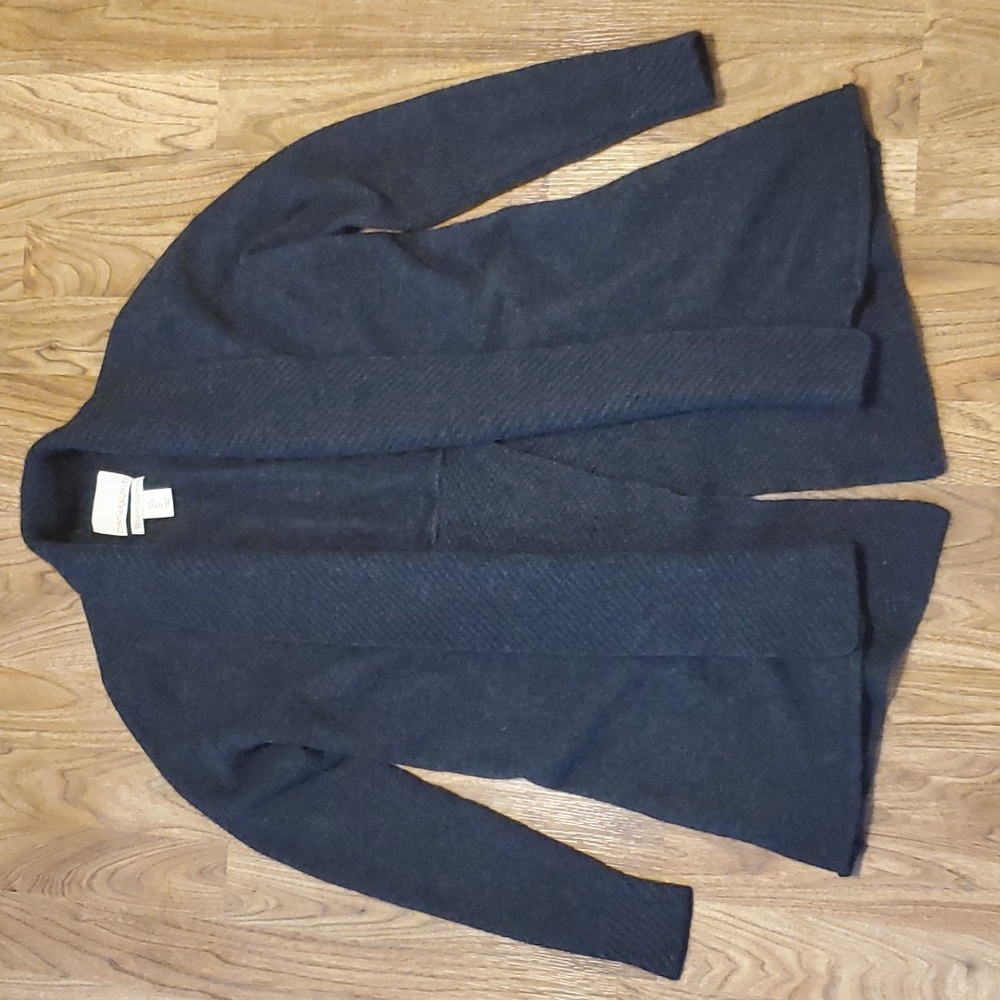 Cynthia Rowley 100% 2-Ply Cashmere Cardigan Charcoal Gray Womens Size S